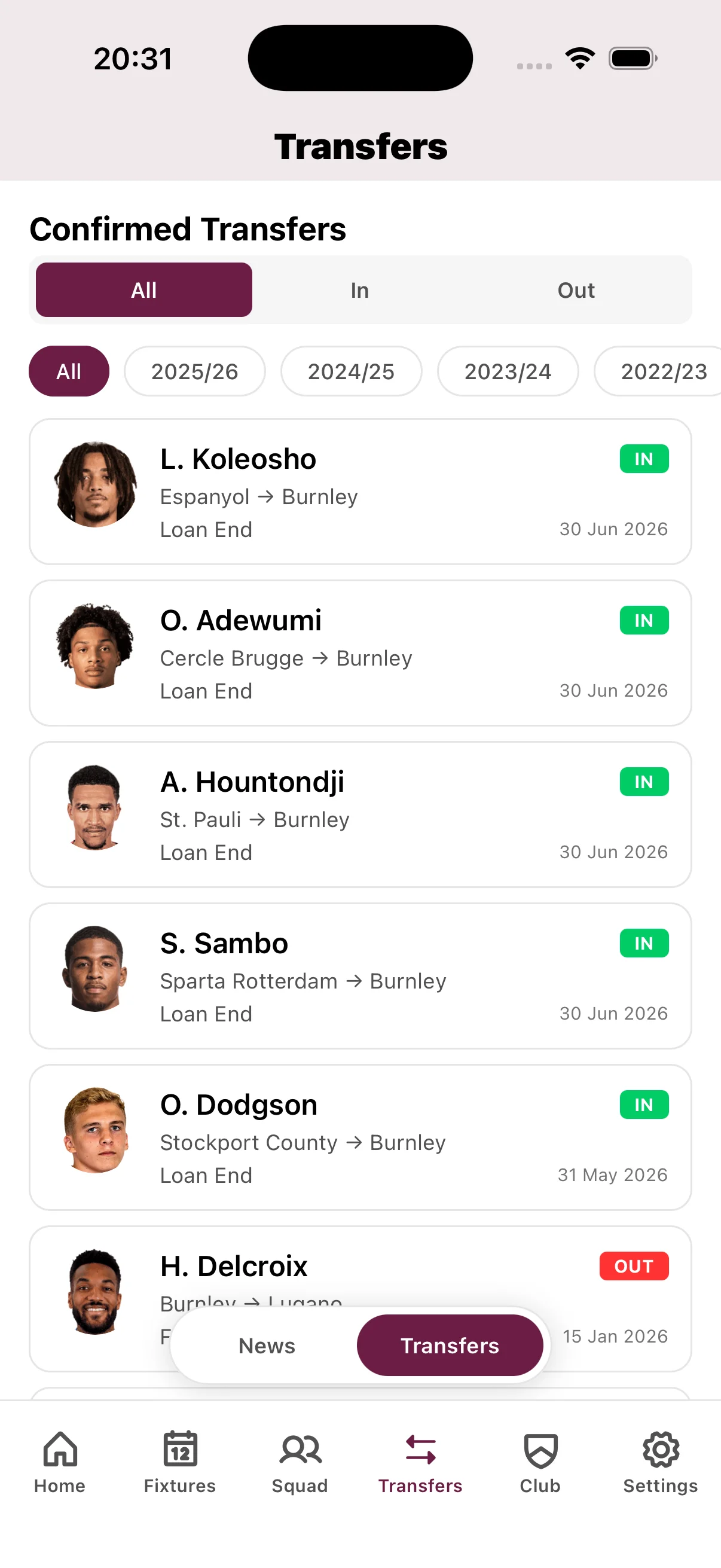 Burnley transfer window updates with completed signings, reliable rumours from tier 1 journalists, and contract news