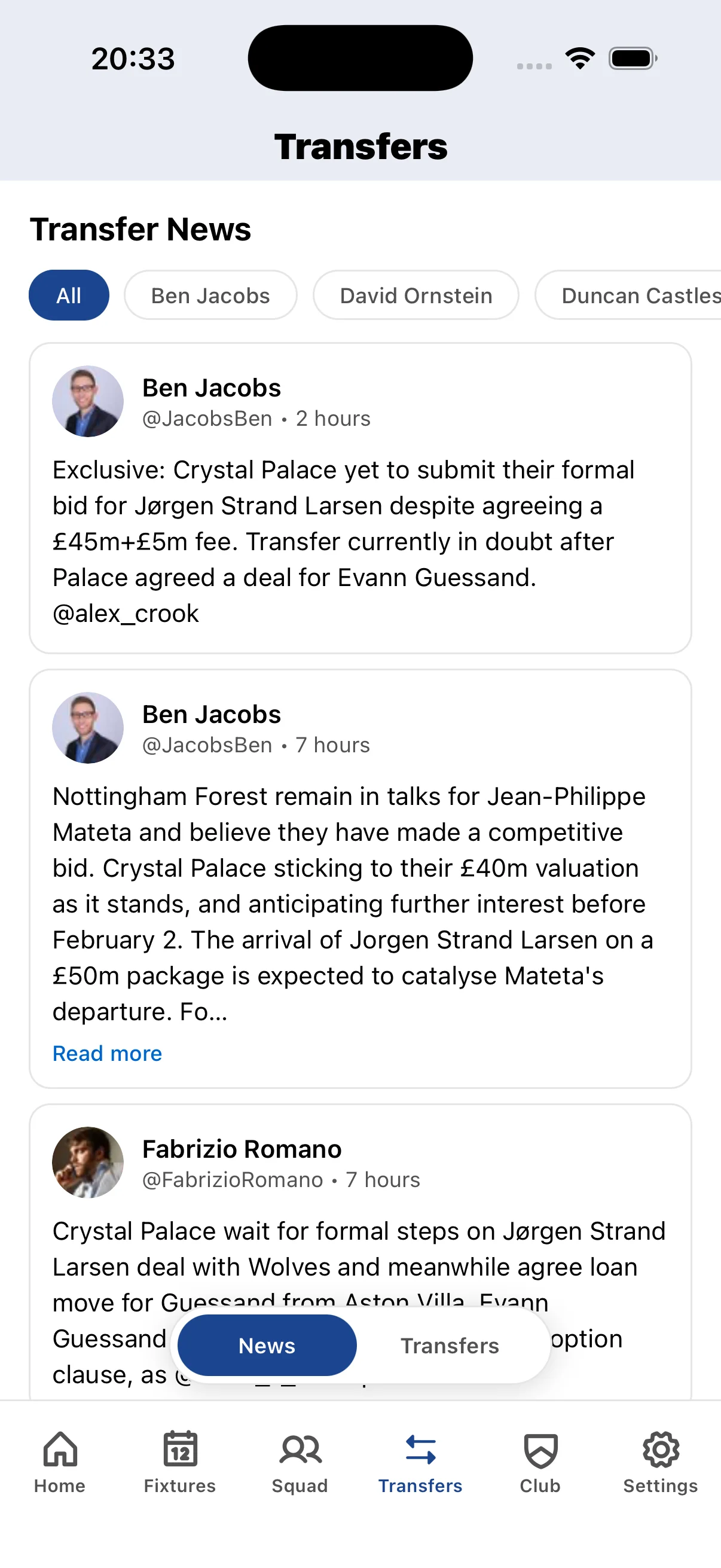 Crystal Palace transfer window updates with completed signings, reliable rumours from tier 1 journalists, and contract news
